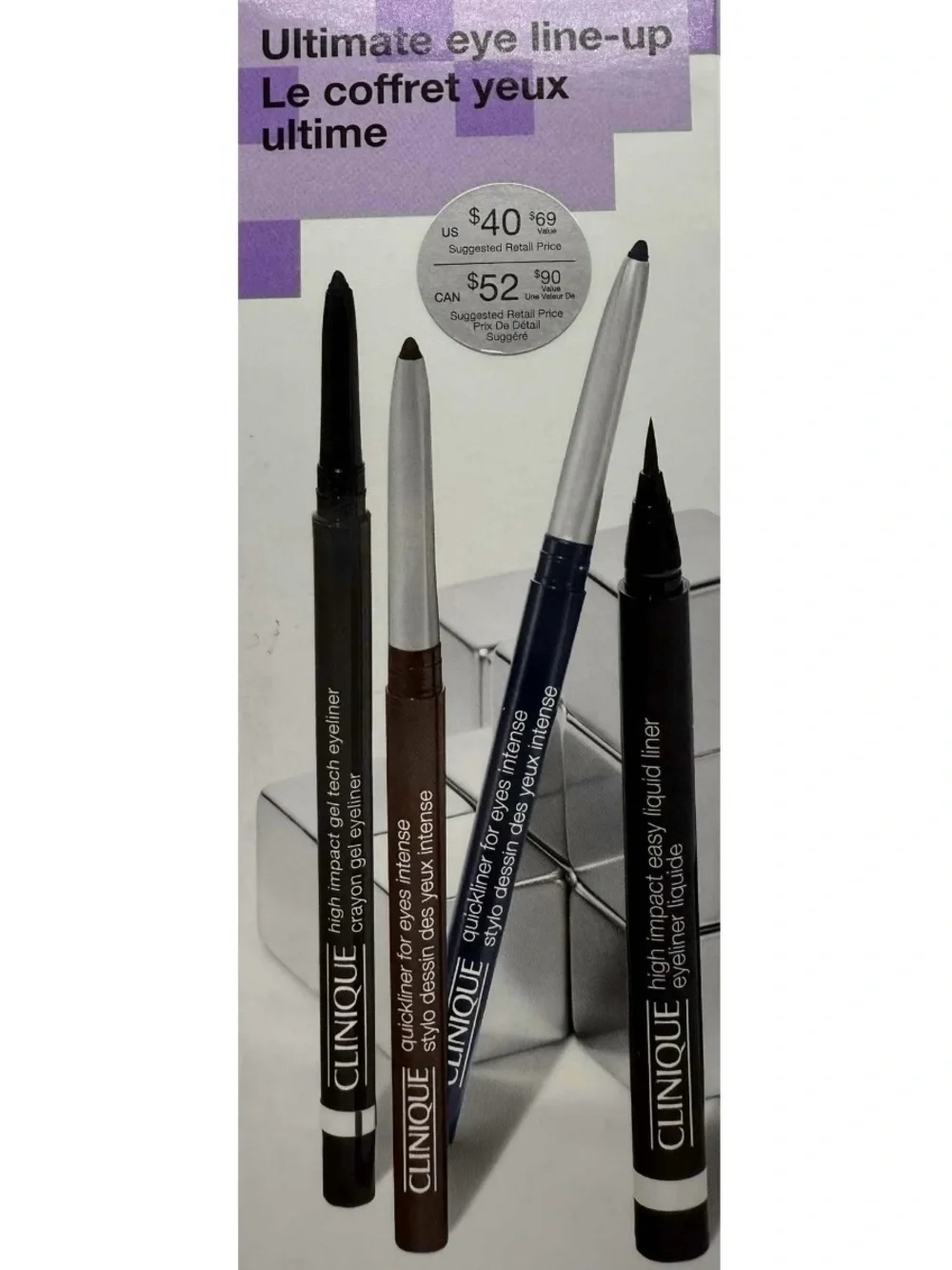 Clinique Ultimate Eye Line-Up Eyeliner Trio — Black, Brown, Navy
